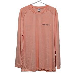 Paragon Peach/Pink Long Sleeve Sun Protection Shirt Logo "Hammock Cove Antigua"